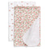Delta Children 100% Cotton Flannel Baby Receiving Blankets for Girls and Boys, 30x30 Inches (Pack of 2), Pink Floral
