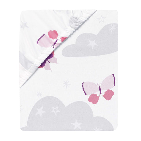 Bedtime Originals Butterfly Kisses Fitted Crib Sheet in Multicolor