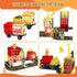 Set 2 2 3-5 5-7, 3+ Magnetic Tiles Road with Fire Trucks & Dolls, Double-Sided Magnet Tiles with Cranes, Toys for Boys