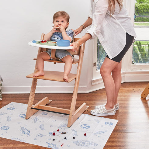 (30-Pack) 47 Dollop Premium Disposable Splat Mats Extra Large Water-Resistant High Chair Floor Protector Biodegradable