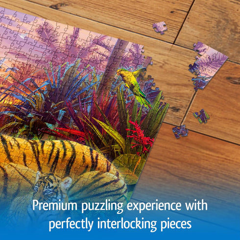 1000 Wonder Forge Tiger Family Piece Jigsaw Puzzle for Adults | Unique, Perfectly-Fitting Pieces | Fun, Vibrant Imagery