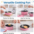Set, 11 Set Kids Stainless Steel Play Kitchen Piece Pretend Play Pots and Pans Toy Cookware with Utensils & Pot Holder