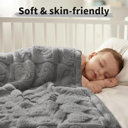 30" 40" Pro Goleem Elephant Baby Blanket, Baby Fleece Blanket for Boys & Girls, x Soft Crib & Stroller Blanket