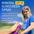 50 6 oz BOB KIDS SPF Sun Spray, Mineral Sunscreen, Non Aerosol Continuous Spray, Water Resistant, Reef Friendly