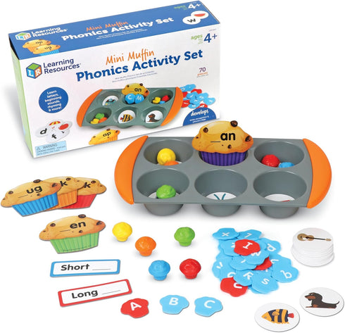 Learning Resources Mini Muffin Phonics Activity Set, Preschool Toys, Preschool Learning Activities,