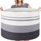 WISELIFE Large Storage Basket, Cotton Rope Basket 21.7"x 21.7" x 13.8", Baby Laundry Basket with Handle, Big Basket,