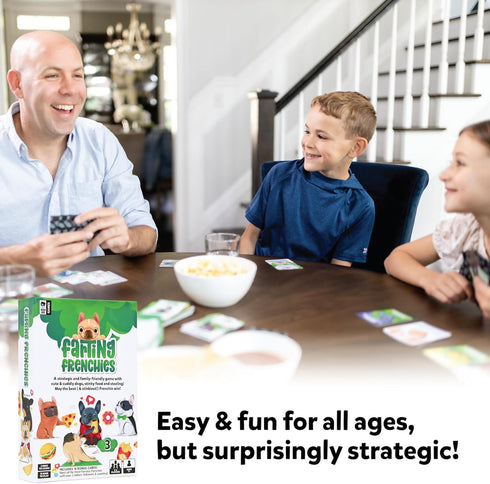 Farting Frenchies - Fast-Paced Card Game for Kids & Adults, 2-4 Players, Ages 7+, 20 Min Playtime, Simple Setup