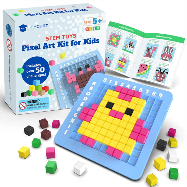 STEM Toys Pixel Art Kit for Kids - Arts and Crafts for