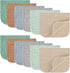 MIGIOL Muslin Burp Cloths 100% Cotton Pack of 12. Soft, Gentle & Absorbent