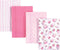 Luvable Friends Unisex Baby Cotton Flannel Burp Cloths, Garden, One Size