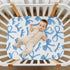 Caikeny 27 39 Fitted Crib Sheet for Boys Girls Cartoon Bows Baby Crib Sheets Blue Ribbon Bassinet Sheets Crib Mattress