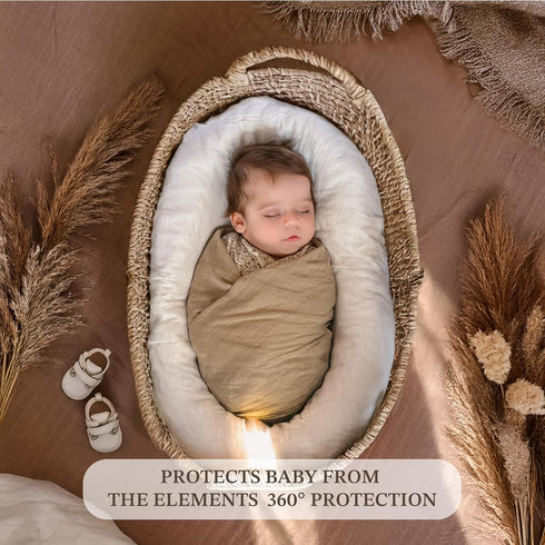 6 Pack, 27.5 27.5 Inches Muslin Swaddle Blankets Newborn Baby Receiving Blankets, Soft Breathable Baby Wrap for Boys