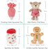GUND Baby Play Soft Collection, My First Gingerbread House 5-Piece Playset with Rattle, Squeaker and Crinkle Plush Toys, Sensory Toy for Babies, 7.5”