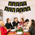 KatchOn Gold and Black Happy New Year Banner - Large 10 Feet Glitter Backdrop for New Years Eve Party Supplies