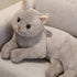 TUKVESZE 12 inch Gray Cat Plush Soft Plush Cat Toy, Realistic Black Cat Stuffed Animal Gifts for Boys and Girls (Gray)