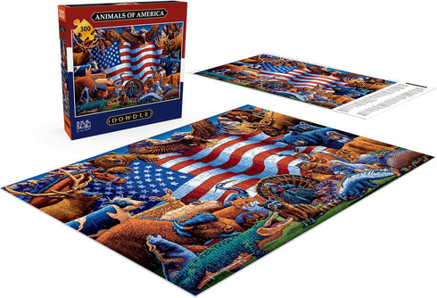 Buffalo Games - Eric Dowdle - Animals of America - 300 Piece Jigsaw Puzzle for Adults 14 and up, Perfect for Game Nights