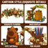 temeilr Set-1880PCSMulti 6 Capybara Micro Building Blocks functional self-assembly Flowers and PLANTS Capybara Cute Pen