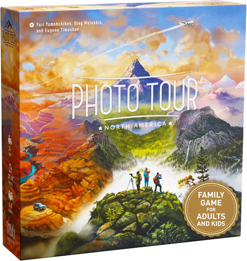 Timashov Publishing Photo Tour: North America Family Board Game for Kids and Adults |