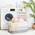 MINTWOOD Design Extra Large Blanket Basket Holder, Rectangle Rope Woven Storage Baskets with Handles, Light Gray