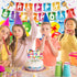 48 Pieces Art Birthday Party Supplies, Colorful Latex Balloons, Birthday Banner, Hanging Swirl Cake Cupcake Toppers for