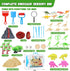 2.64lbs 3 4 5 6 7+ Dinosaur Sensory Bin with Lid, Magic Sand, Dino Figures, Skeletons & Archaeology Tools, Sensory Sand