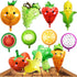12PCS Fruit Vegetable Foil Helium Mylar Balloons, Party Decoration Supplies for Baby Shower Birthday Christmas Kids