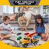 15" Big Truck Toys Set, Include Tow Truck, Racing Car, Metal Off-Road Car, Traffic Signs, Sound and Lights