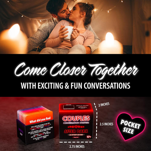 260 Couples Conversation Starter Card Game for Adults - Spicy & Romantic Questions for Relationships - Date Night Idea