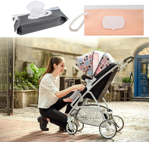 WedFeir 4pcs Baby Wipe Dispenser for Travel, Portable Refillable Baby Wipes Container for Diaper, Wipe Dispenser
