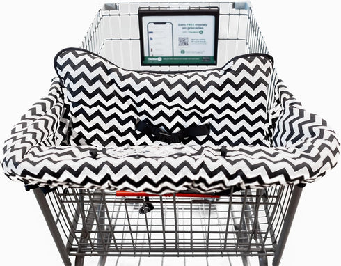 TOTES BABIES Shopping Cart Cover & Highchair Cover, Soft Cotton, with Phone