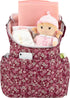 Backpack Multi-Function Floral Diaper and Travel Nappy Baby Bag with Changing Pad and Stroller Straps