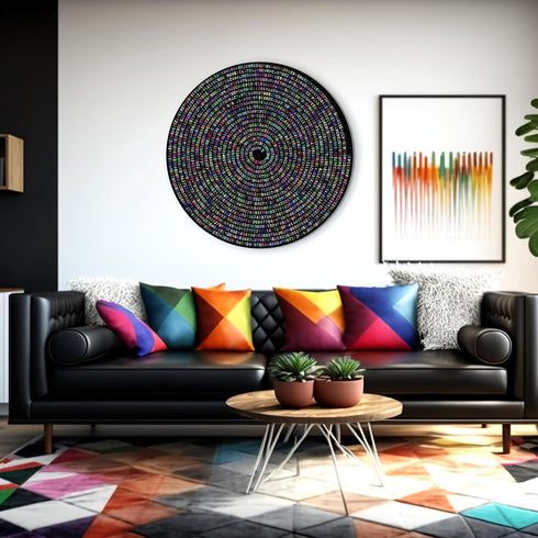 Pi p Day Puzzle for Adults 1000 Pieces, Round Rainbow Jigsaw Puzzle, Hard Impossible Number Puzzle