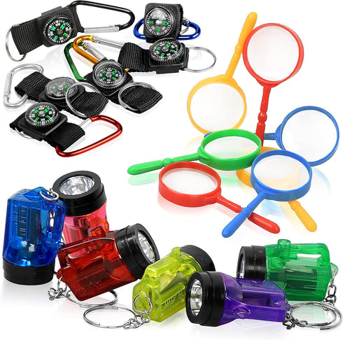 PROLOSO Nature Exploration Kit - 36 Pack Outdoor Games Party Favors Toys for Kids, Perfect for Adventure Theme Parties