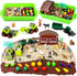 69 Playset, 3 4 5, 6 7 Aprilwolf PCS Farm Sensory Bin Toys Sandboxes with Sand, Farmer Tractor & Farm Animals Figures
