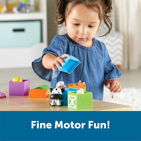 Learning Resources Peekaboo Learning Farm - 10 Pieces, Toddler Counting and Sorting Toys for Ages 18+ Months