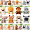 HyDren 24 Pcs Mini Stuffed Forest Animals, 4.8 Inch Plush Jungle Toys for Classroom Gifts, Stocking Stuffers