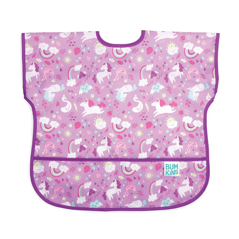 Bumkins Short Sleeve Bib for Girl or Boy, Toddler and Kids for