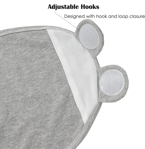 Set 0-3 3-Pack Baby Swaddle Sleep Sack with Hat for months Soft Cotton Newborn Wearable Swaddle Wrap for Girls Boys
