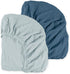 Muslin Mini Crib Sheets 2 Pack, Soft Breathable Cotton Mini Crib &