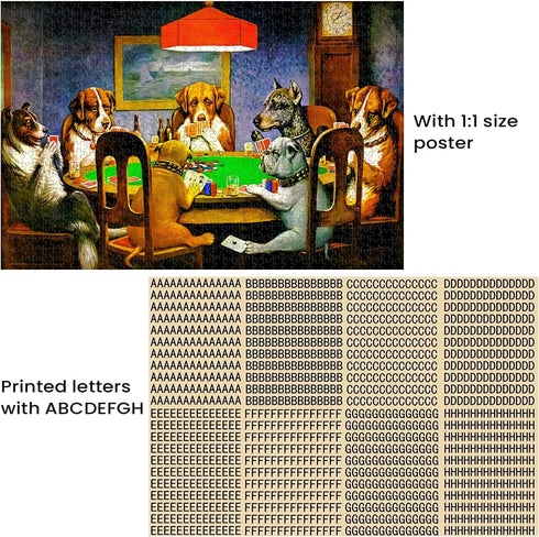 1000 Pieces Wooden Jigsaw Puzzle for Adults, Dogs Puzzles DIY Home Decor Game Toy Gift for Family (29x20In)