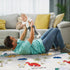50"x50" Baby Play Mat for Playpen, Machine Washable Kids Mat, Cotton,Foldable Crawling Mat for Floor,One-Piece Crawling
