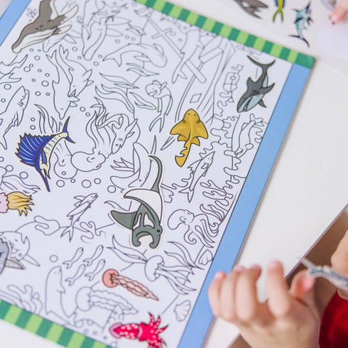 Melissa & Doug Seek and Find Sticker Pad, Animals (400+ Stickers, 14 Scenes to Color) for Kids Ages 4+