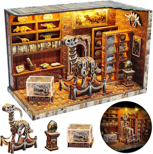 DIY Miniature House Kit Mini House Book Nook Kit Bookend Bookcase Craft