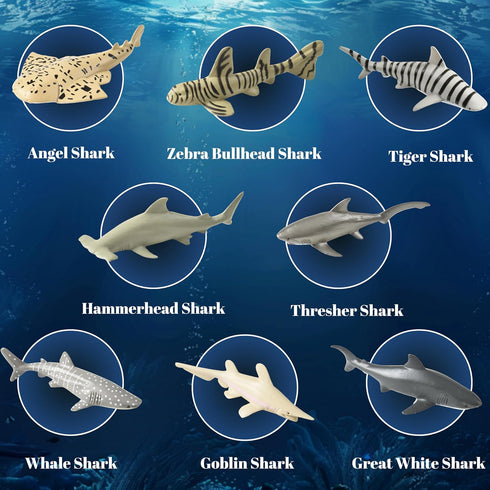 (12 Count) Shark Toy Animals