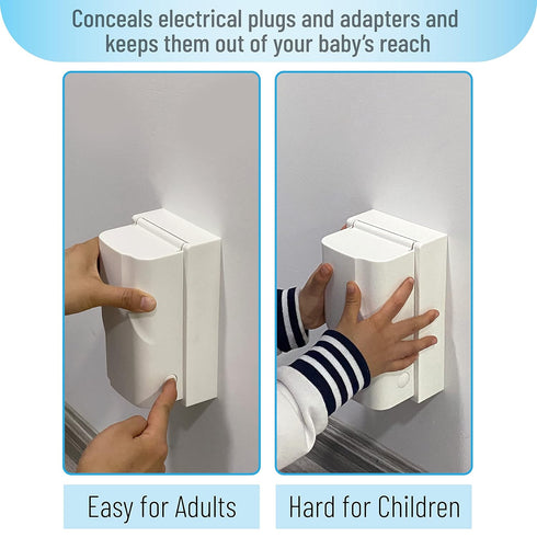 Bates Baby Safety Outlet Cover Box, Baby Proofing Plug Covers for Electrical Outlets, Child Proof Outlet Covers