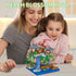 LQPFBSM Sets 2500 Cherry Blossom Treehouse Micro Mini Building Block Japanese Bonsai Tree Peach Blossom Pool