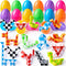 JOYIN 12 Pcs Prefilled Easter Eggs with Mini Snake Cubes Twist Puzzle