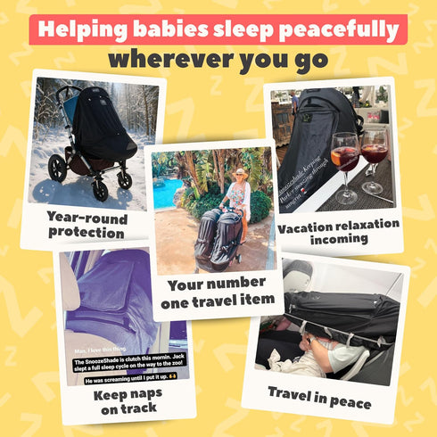 SnoozeShade 6m+ 99% 50+) Plus Extra, Stroller Sun Shade, Mosquito Net for Babies, Blocks of UV (UPF Universal Fit