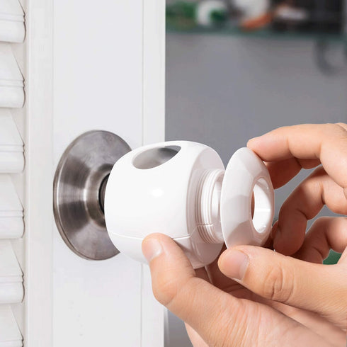 Door Knob Safety Cover for Kids - 5 Pack Baby Proof Door Knob Covers for Child Safety, White
