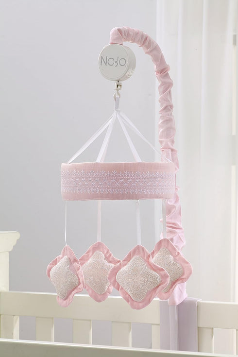 Musical Mobile for Nursery - Pink Diamond Shapes by NoJo